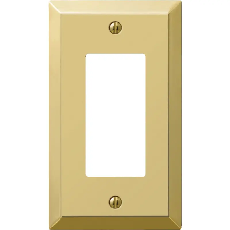 Amerelle Polished Brass Rocker Wall Plate – Single-Gang Decorator Style 1