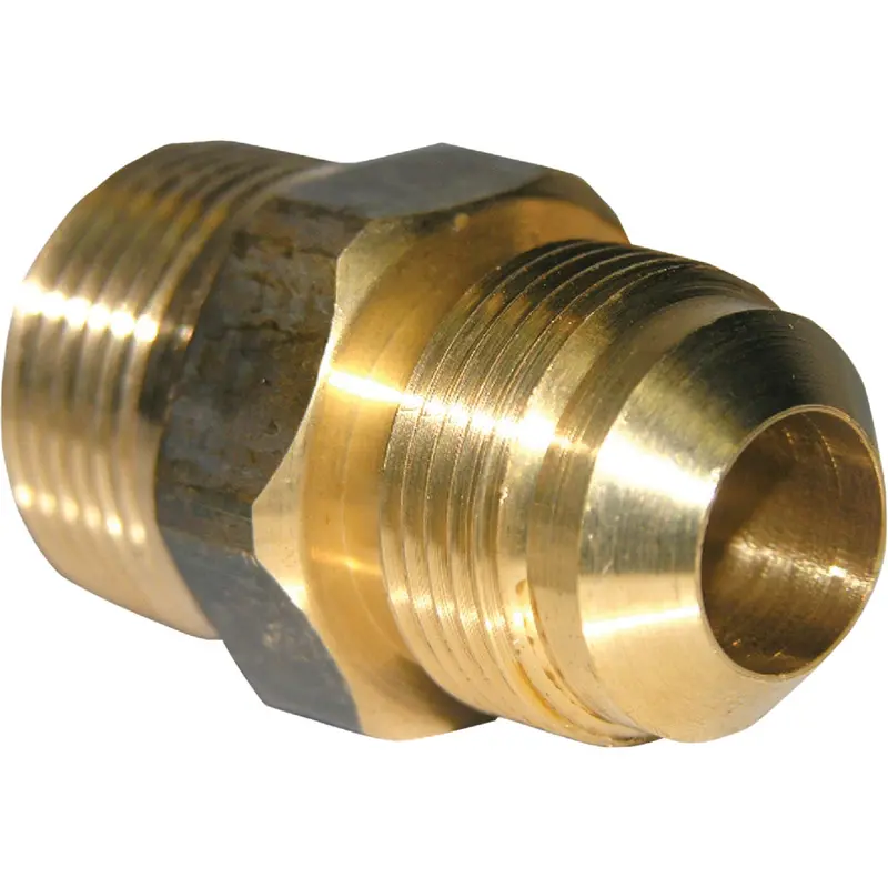 Lasco Brass Flare Adapter – 15/16 In. Male To 1/2 In. Mpt, For Refrigeration & Gas Lines 1